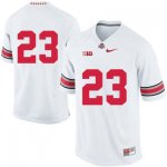 Men's NCAA Ohio State Buckeyes Only Number #23 College Stitched Authentic Nike White Football Jersey CM20U75GW